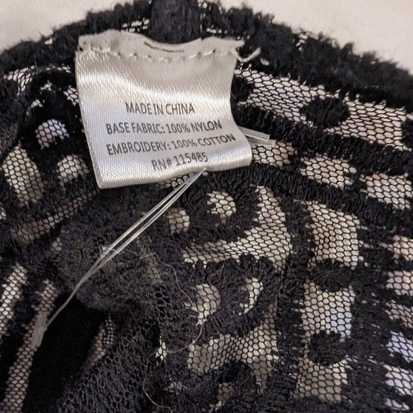 Women's Mesh Embroidered Lace Open Top - Picture 7 of 8